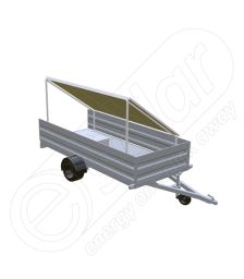 Remorca solara generator fotovoltaic mobil IDELLA Mobile Energy IME 3, cu trei panouri solare IDELLA Power Poly IPP 550W pentru aplicatii agricole sau santiere temporare