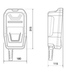 Statie de incarcare rapida 16A - 3.7kW, cu o singura priza, pentru masinile hibride si electrice personale, ce poate fi montata in interiorul sau in exteriorul garajului pret ieftin 4