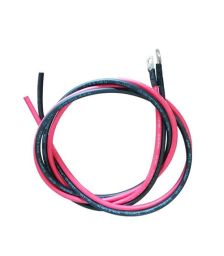 Set doua cabluri, rosu si negru, 2m 10mm2 pre-sertizate, pentru conexiunea dintre regulatorul de incarcare si bateria instalatiei fotovoltaice pret ieftin