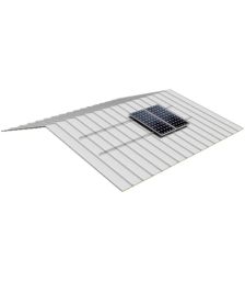 Sistem de fixare pe acoperis din tabla pentru 4 panouri fotovoltaice, usor de instalat, compatibil cu modulele solare 1650/2000 x 1000 mm (35 - 50 mm) prt ieftin