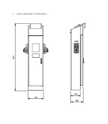 Statie electrica de incarcare rapida 150kW DC pentru masini hibride si electrice cu display touchscreen HDMI 8 " TFT si doua cabluri CHAdeMO si CCS2 pret ieftin 6