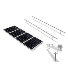 Structura de prindere din aluminiu cu tija pentru 1 panou fotovoltaic 1650/2000 x 1000 (35-50 mm), cu dispunerea pe verticala a modulului pret ieftin 4