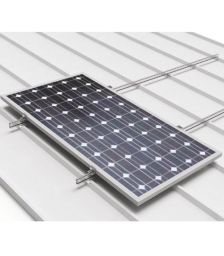 Structura din aluminiu pentru 2 module solare cu prindere pe acoperisurile inclinate din tabla cu dispunerea pe verticala a panourilor pret ieftin