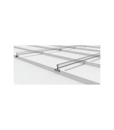 Structura din aluminiu pentru 2 module solare cu prindere pe acoperisurile inclinate din tabla cu dispunerea pe verticala a panourilor pret ieftin 3