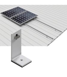 Structura din aluminiu pentru 4 panouri fotovoltaice montate pe verticala, pentru acoperis din tabla pret iefitn