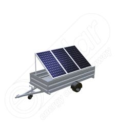 Remorca solara generator fotovoltaic mobil IDELLA Mobile Energy IME 3, cu trei panouri solare IDELLA Power Poly IPP 550W pentru aplicatii agricole sau santiere temporare