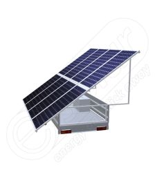 Instalatie fotovoltaica mobila montata pe remorca auto cu o singura axa IDELLA Mobile Energy IME 8, pentru santiere temporare sau aplicatii agricole, cu 8 panouri solare IDELLA Power Poly IPP 550W