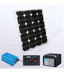 Kit fotovoltaic off-grid pentru casa 12V cu invertor IPM30W-180W-12V-3A-24AhKit fotovoltaic 12V IPM30W-180W-12V-3A-24Ah