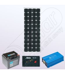 Kit solar fotovoltaic cu invertor IPM100W-350W-12V-5A-33Ah