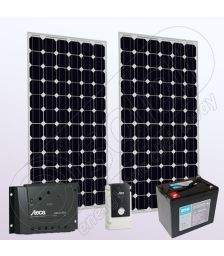 Kituri solare fotovoltaice independente cu invertor IPM200Wx2-550W-PRS1515-15Ah-76Ah