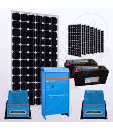 Sistem solar fotovoltaic stand alone cu invertor IPM200Wx8-2000W-VIC40MPPTx2-150Ahx2