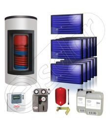 Panouri solare Idella si boiler Kombi set 11x1-1000.200.2KS