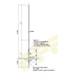 Stalpi din otel pentru iluminat fotovoltaic ST-M6 2