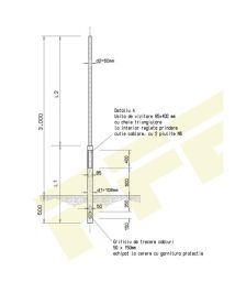 Stalpi galvanizati de iluminat ST-M3 2