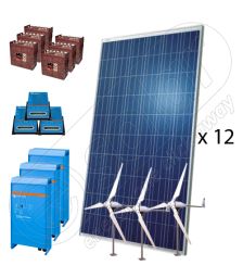 Kit fotovoltaic hibrid off-grid 4800W-Hi-MTT