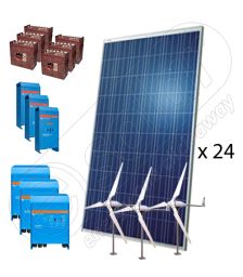 Kituri fotovoltaice hibride cu eoliene 23000W-Hi-QTT