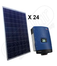Kit solar de panouri fotovoltaice certificate on-grid 6 kW cu invertor SMA trifazat