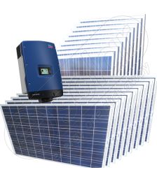 Kit solar fotovoltaic rezidential 4.5 kW cu invertor SMA trifazat cu injectare in retea