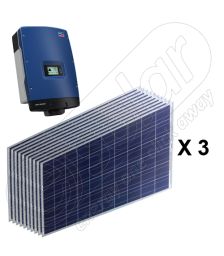 Kituri solare de panouri fotovoltaice on-grid 7.5 kW cu invertoare SMA trifazate