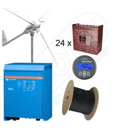 Kit off-grid cu turbina eoliana la cheie cu montaj inclus cu puterea de 6kW