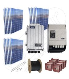 Kit solar cu panouri fotovoltaice 4.5kW putere instalata structura de montaj pentru acoperis inclinat inclusa