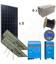 Kit solar fotovoltaic cu putere instalata de 1,6kW pe trackere solare echipate cu senzor de vant