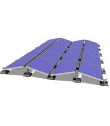 Kit structura de prindere 30 panouri solare de 7.5kW putere instalata pentru acoperis plan