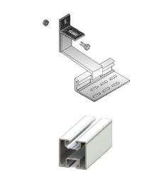 Kit suport panouri fotovoltaice pentru acoperis inclinat din tabla sau tigla de 3kW putere instalata