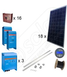 Kituri fotovoltaice trifazice 4.5kW putere instalata cu garantie la panouri solare de 12 ani si productie de 16kWh