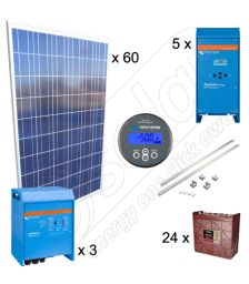 Kituri solare fotovoltaice pentru irigatii cu productie de energie de 52kWh media zilnica anuala si 15kW putere instalata