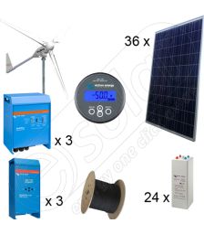 Kituri solare si eoliene hibride cu montaj inclus putere instalata 9kW PV si 6kW EOL