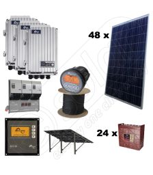 Kituri solare trifazice 12kW putere instalata cu structura de montaj pentru sol si manopera inclusa