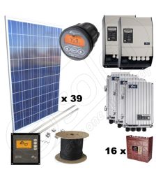 Sistem complet la cheie cu panouri solare fotovoltaice cu 10kW putere instalata si garantie de 12 ani