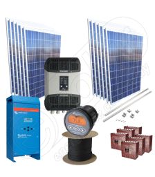 Sistem fotovoltaic complet la cheie de 3kW putere instalata si capacitate stocare in baterii solare de 15 kW