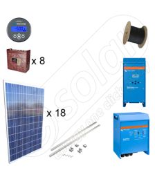 Sistem fotovoltaic la cheie de putere 4.5kW si productie 16kWh cu montaj si garantie incluse pentru acoperis inclinat