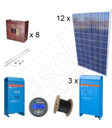 Sistem fotovoltaic trifazic cu putere instalata de 3kW si productie de energie de 10 kWh media zilnica anuala cu instalare inclusa la cheie