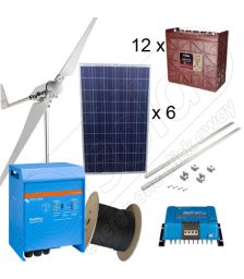 Sistem hibrid off-grid monofazat fotovoltaic 1,5kW si eolian 3kW
