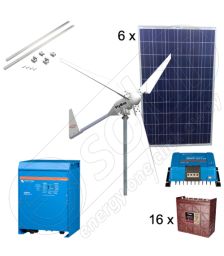 Sisteme hibride fotovoltaice si eoliene pentru irigatii in agricultura cu turbine eoliene de 6kW si panouri fotovoltaice de 1.5kW