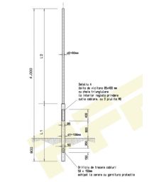 Stalp galvanizat pentru sistem fotovoltaic de iluminat ST-M4 2