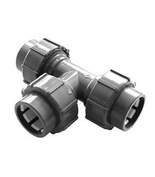 Teu PVC flexibil cu trei conexiuni pentru furtunuri si tevi piscine
