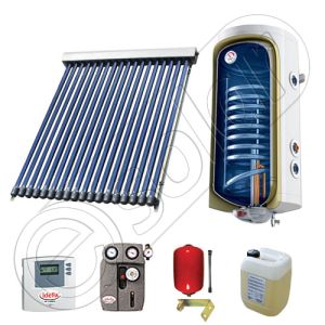 Pachet cu panou solar cu tuburi vidate, Panou solar cu tuburi vidate cu boiler termoelectric, Panouri cu tuburi vidate si boiler SIU 1x18-100.1TE