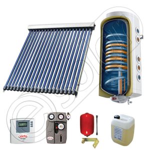 Pachet cu panou solar cu tuburi vidate, Panou solar cu tuburi vidate cu boiler termoelectric, Panouri cu tuburi vidate si boiler SIU 1x20-100.2TE