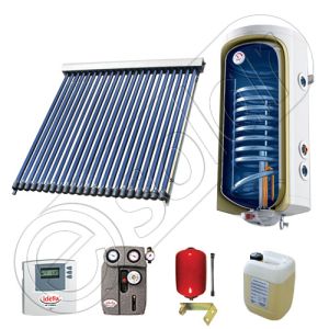 Panouri cu tuburi vidate si boiler SIU 1x22-120.1TE, Pachet cu panou solar cu tuburi vidate, Panou solar cu tuburi vidate cu boiler termoelectric