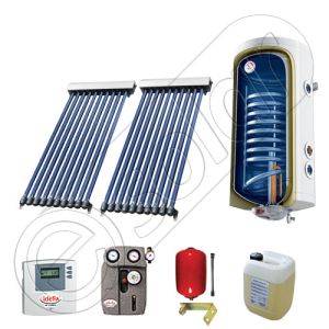 Panouri cu tuburi vidate si boiler SIU 2x10-150.1TE, Pachet cu panou solar cu tuburi vidate, Panou solar cu tuburi vidate cu boiler termoelectric