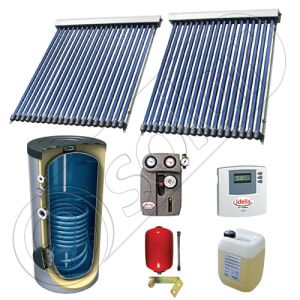 Panou solar ieftin cu tuburi vidate si boiler cu o serpentina, Panou solar china Solariss Iunona, Panouri solare China cu boiler monovalent de 300 litri