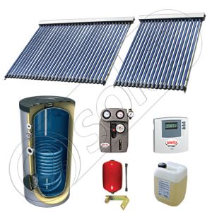 Panouri solare Solariss Iunona, Panou solar China cu tuburi vidate si boiler cu o serpentina, Panouri solare ieftine cu boiler si un schimbator de caldura
