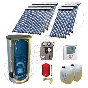 Set panouri solare cu tuburi vidate fabricate in China, Pachet panouri solare import China cu boiler solar, SIU 3x10-3x20-750.1BM panouri solare cu tuburi vidate si boiler