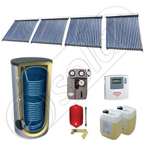 Panouri solare cu tuburi vidate fabricate in China, Panouri solare cu boiler pachet SIU 4x22-750.2BM, Pachete panouri solare import China cu boiler