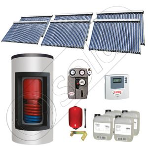 Panouri solare China cu boiler Kombi si un schimbator de caldura, Pachet cu panouri solare cu tuburi vidate, Panouri solare si boiler Solariss Iunona