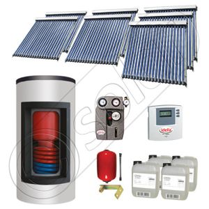 Panou solar ieftin cu tuburi vidate si boiler Kombi cu o serpentina, Panou solar china Solariss Iunona, Panouri solare cu boiler Kombi monovalent de 1500/300 litri